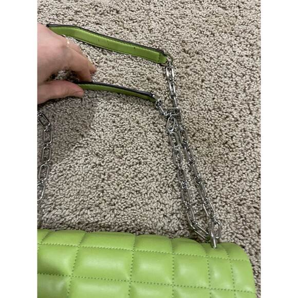 NWT Michael Kors Tribeca Large Quilted Leather Shoulder/Crossbody Bag In Green - Picture 5 of 13
